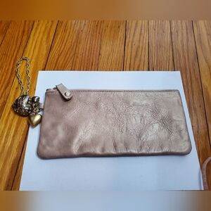CARA LANDY  Gold Women's Clutch with Heart Charm WOMENS
